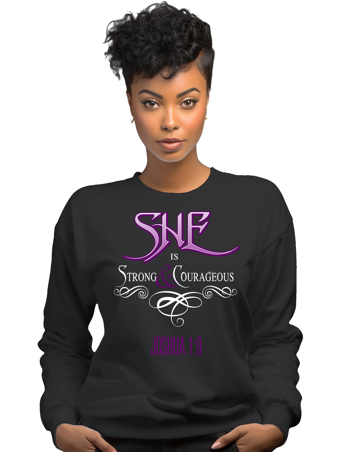 SHE JOSHUA 1:9 - Women's Premium Unisex Sweatshirt