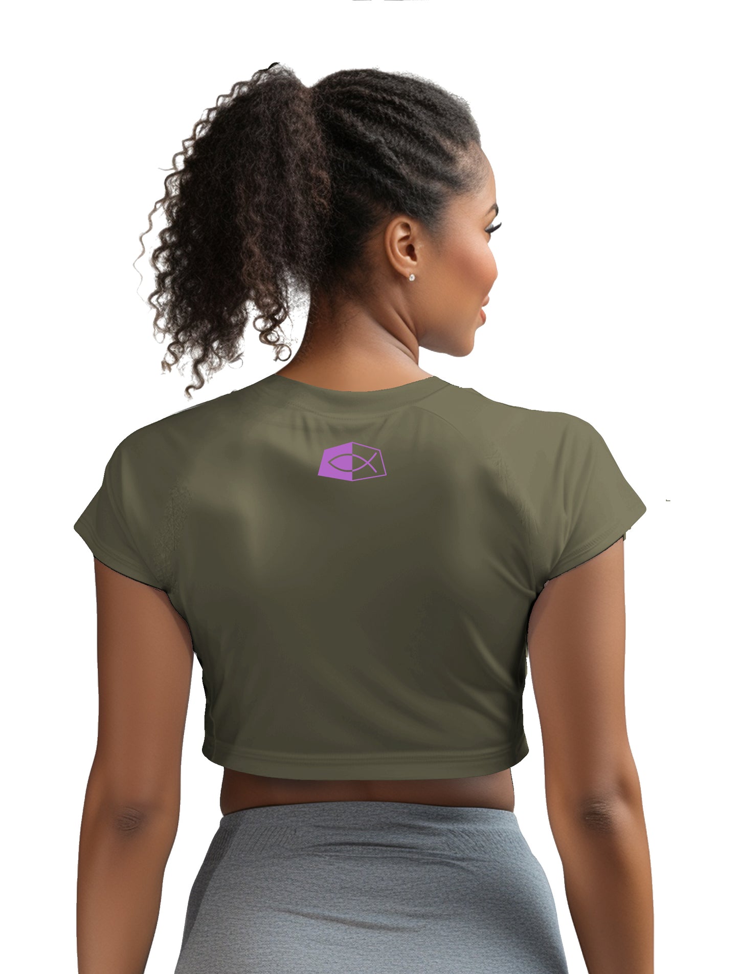 'SHE' JOSHUA 1:9 - Women’s Crop Tee