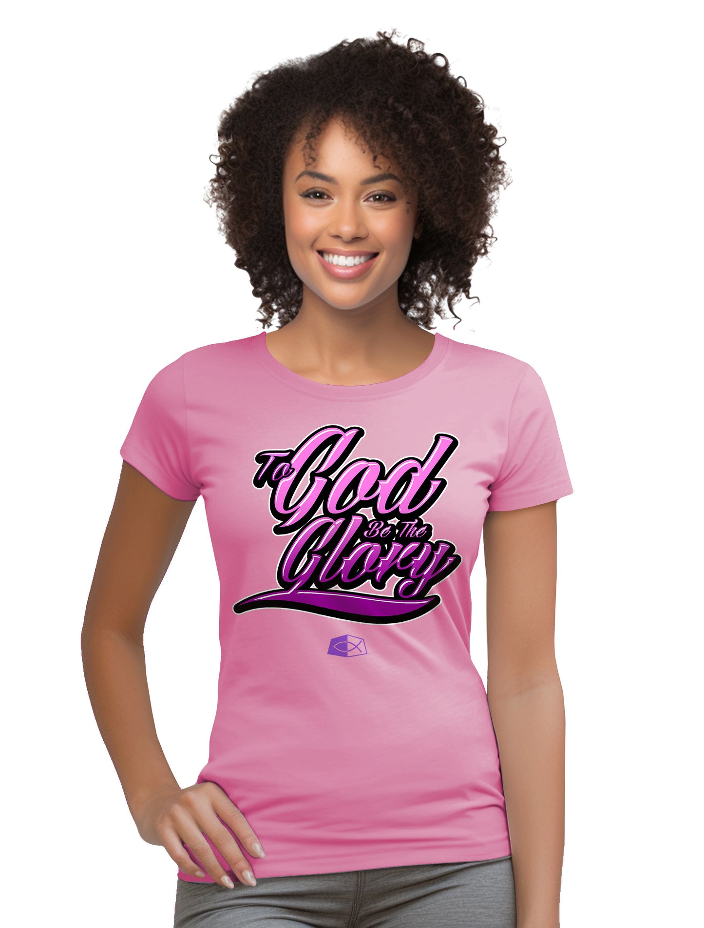 TO GOD BE THE GLORY - Women's short sleeve fitted tee
