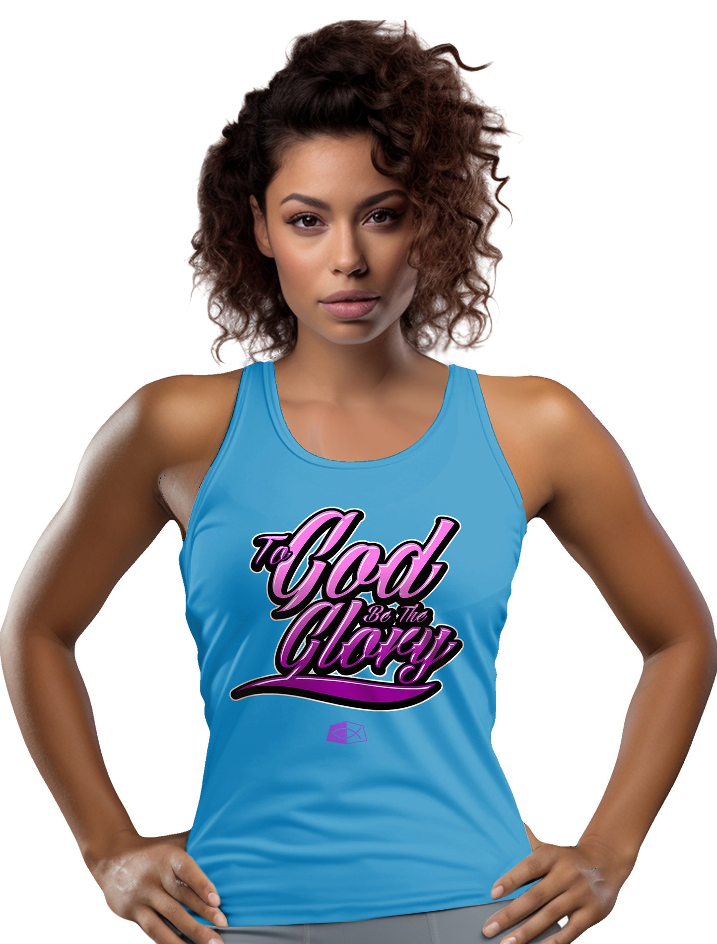 TO GOD BE THE GLORY- -Women's Racerback Tank