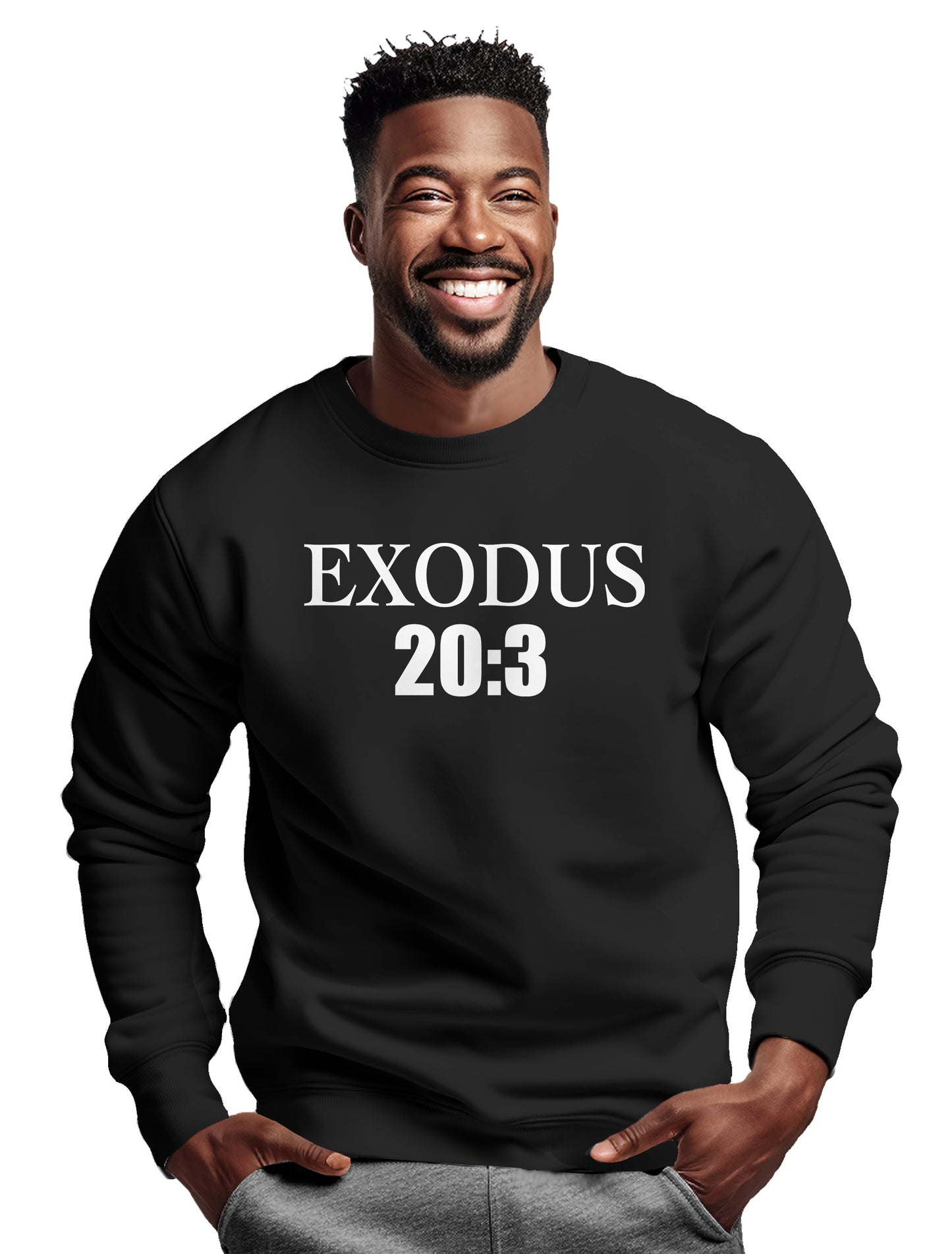 EXODUS 20:3- Men's premium sweatshirt