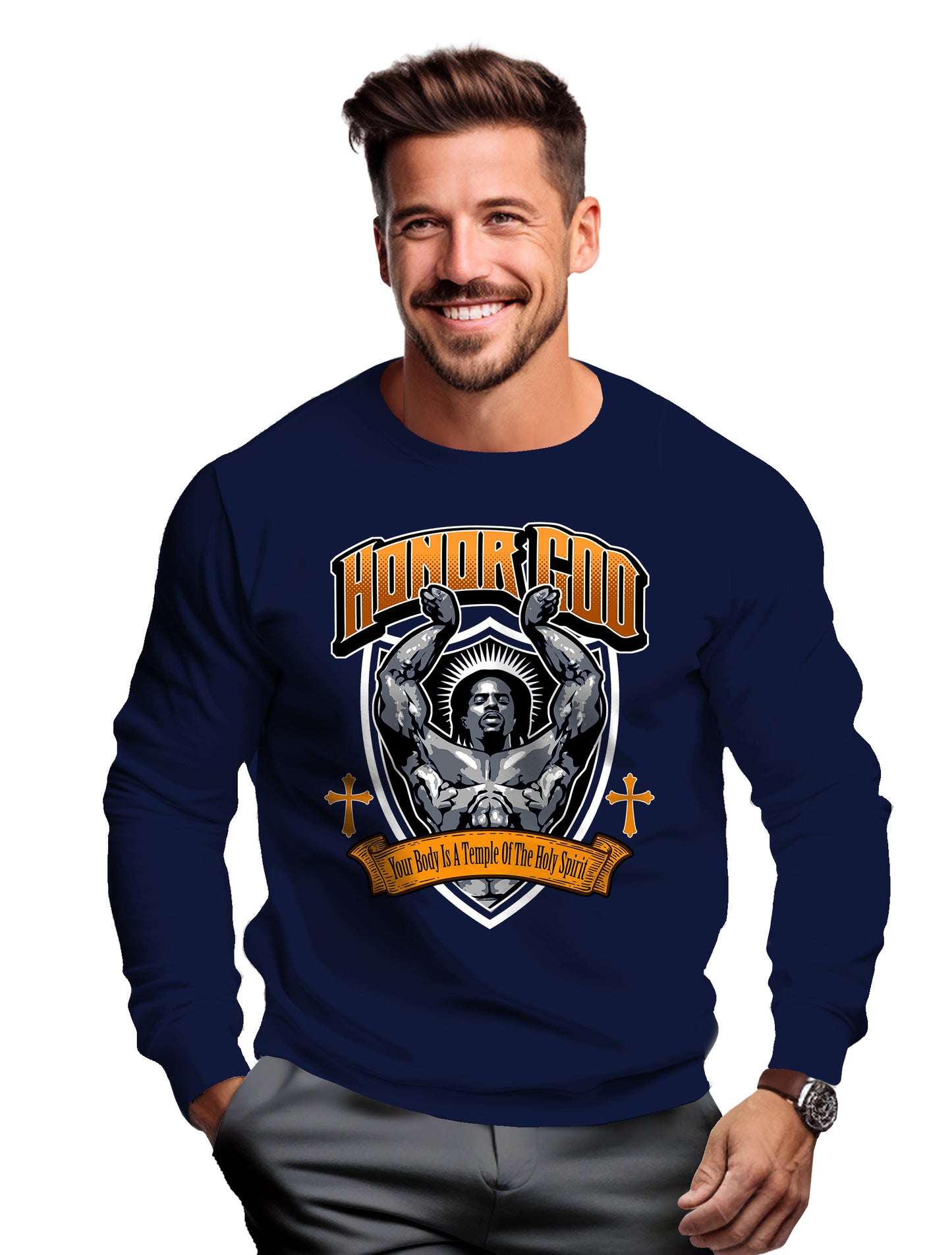 HONOR GOD- Men's premium sweatshirt