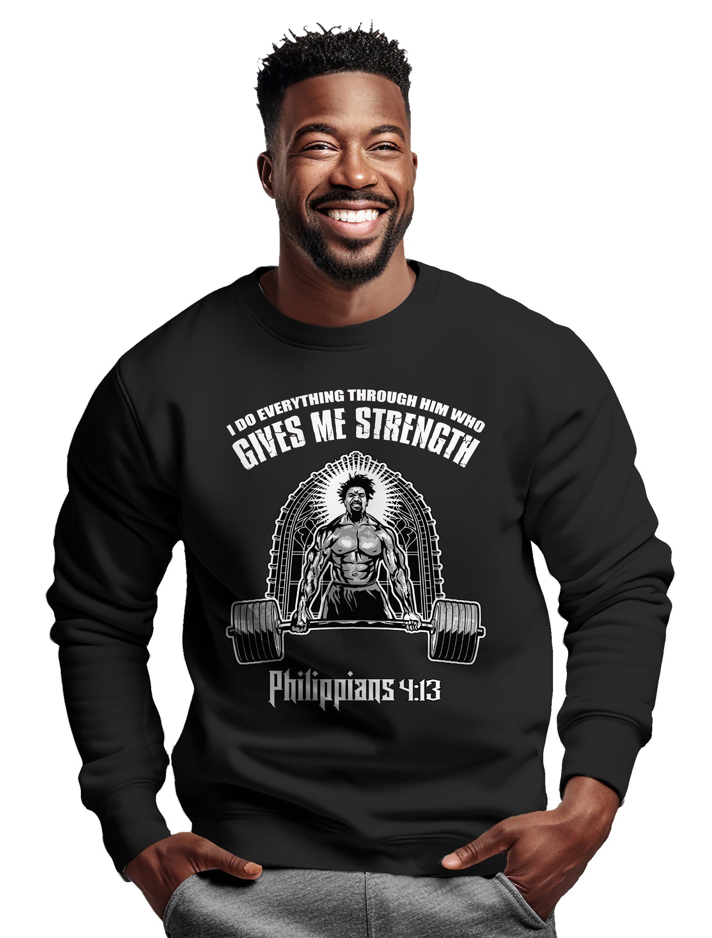 GIVES ME STRENGTH- Men's premium sweatshirt