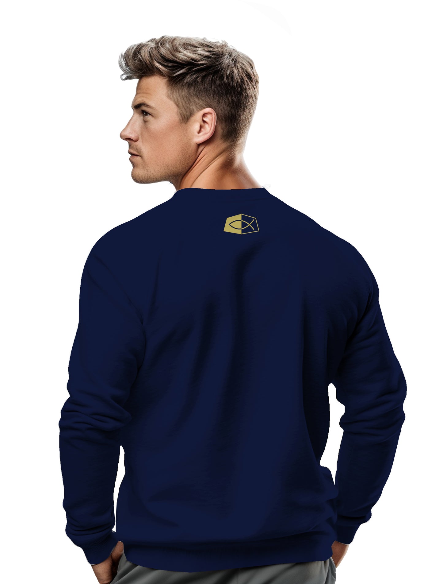 JESUS/ KING OF KINGS 2 CORINTHIANS 2:9- Men's premium sweatshirt