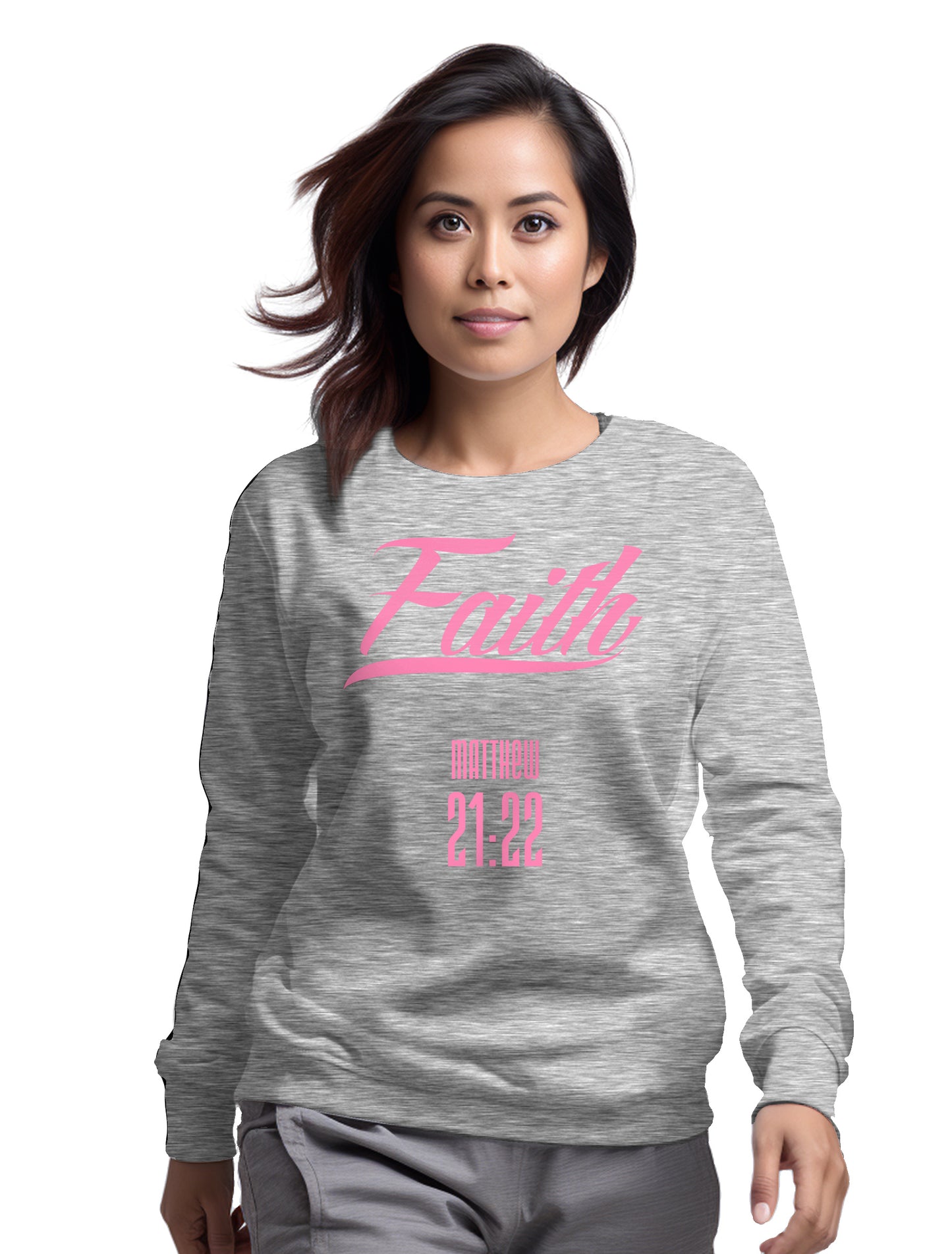FAITH Matthew 21:22- Women’s premium Unisex sweatshirt