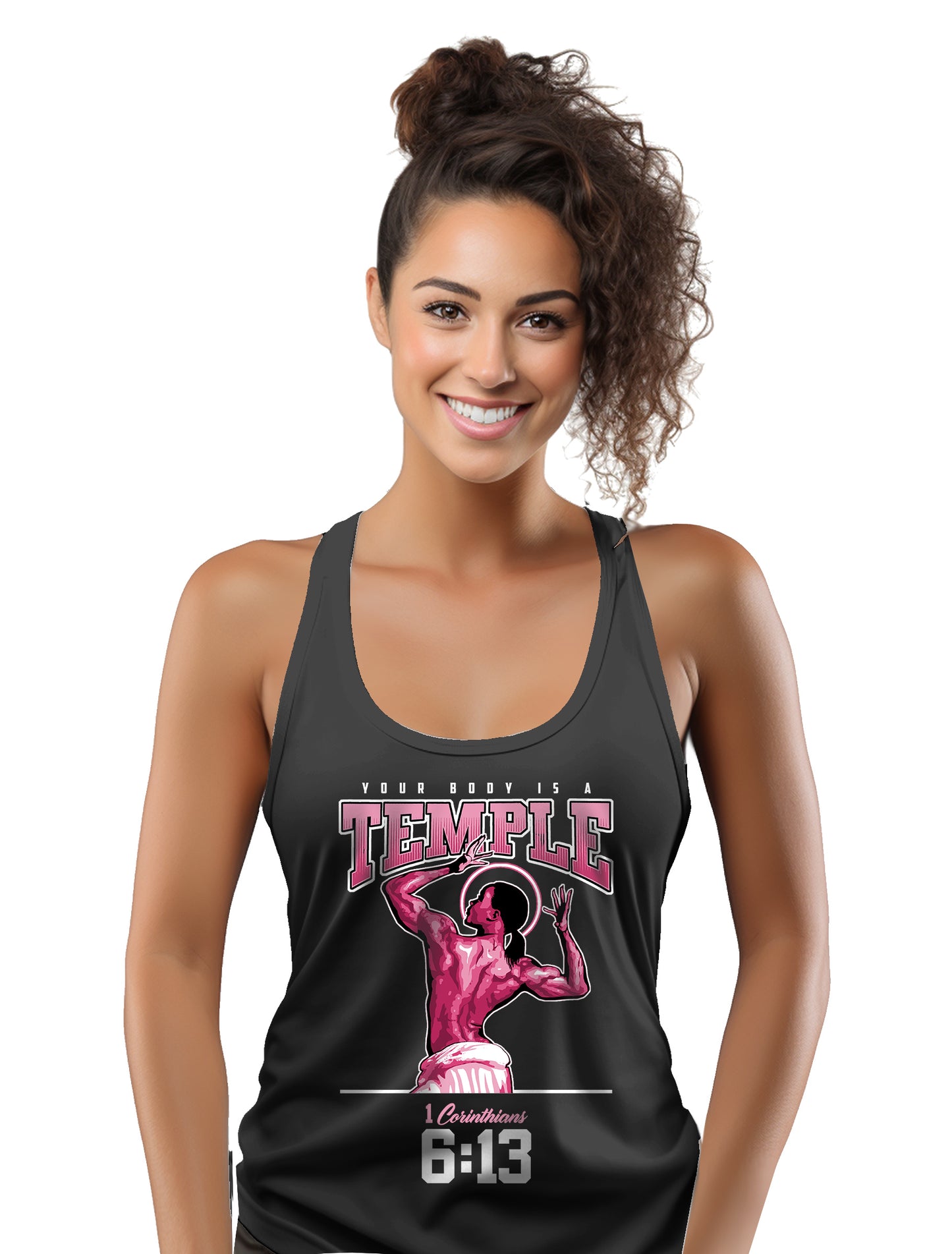 Temple 1 Corithians 6:13 - Women's Racerback Tank Top