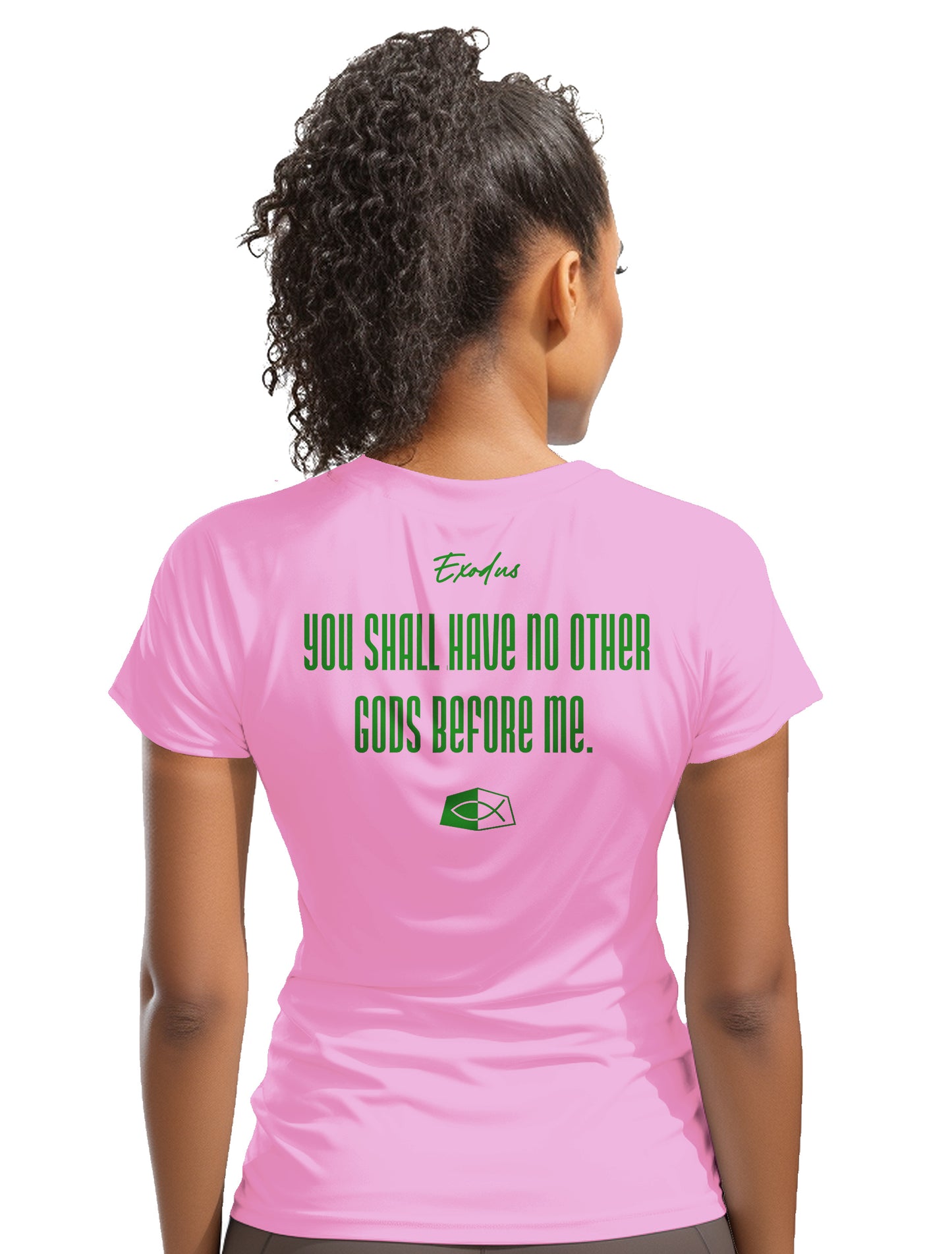 Exodus 20:3- Women's short sleeve fitted tee