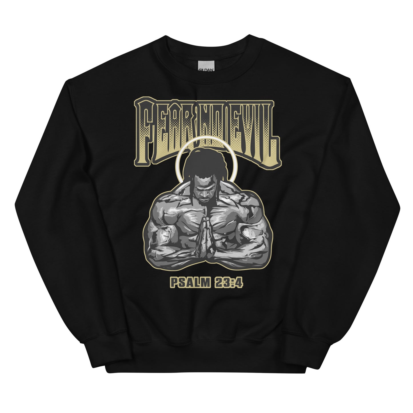 FEAR NO EVIL Psalm 23:4- Men's premium sweatshirt