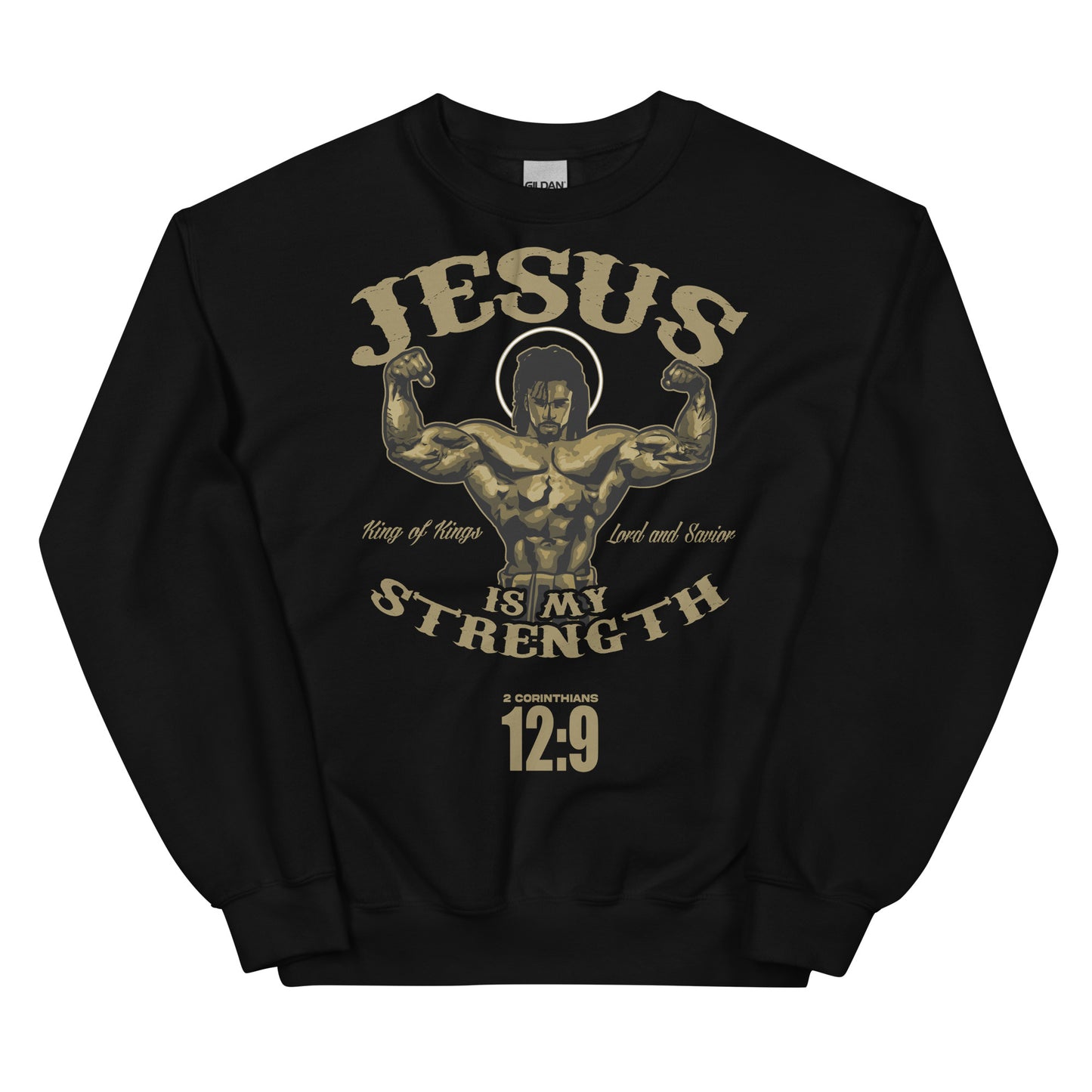 JESUS IS MY STRENGTH 2 Corinthians 12:9- Men's premium sweatshirt