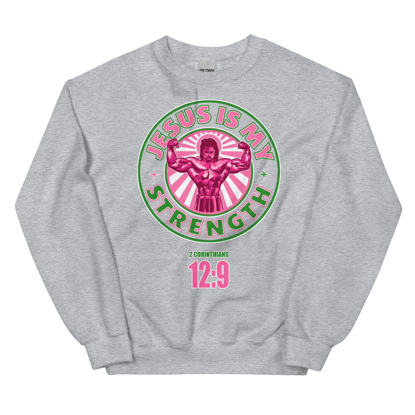 Jeseus is my Strength. 2 Corinthians 12:9- Women’s premium Unisex sweatshirt