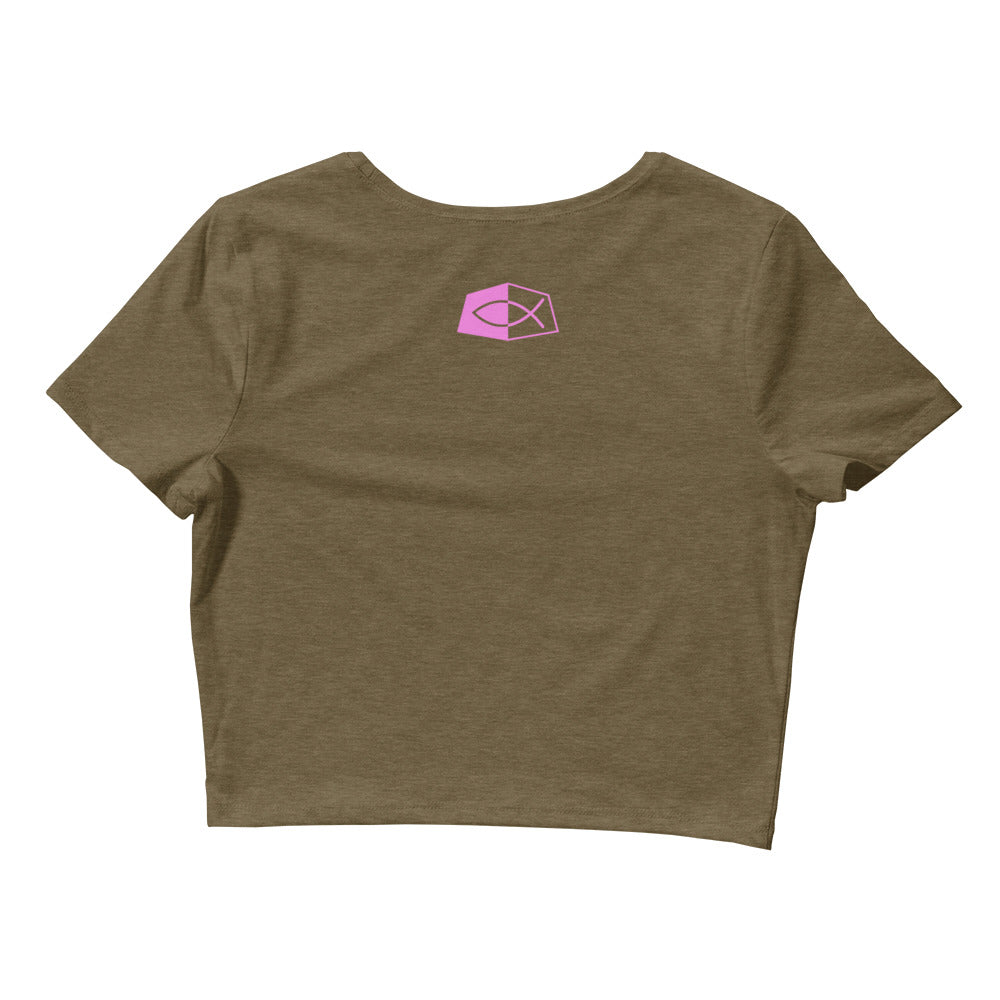 'SHE' JOSHUA 1:9 - Women’s Crop Tee