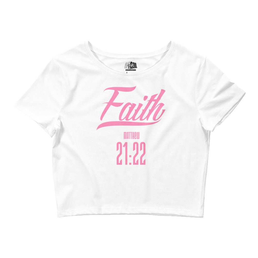 Faith Mathew 21:22- Women’s Crop Tee