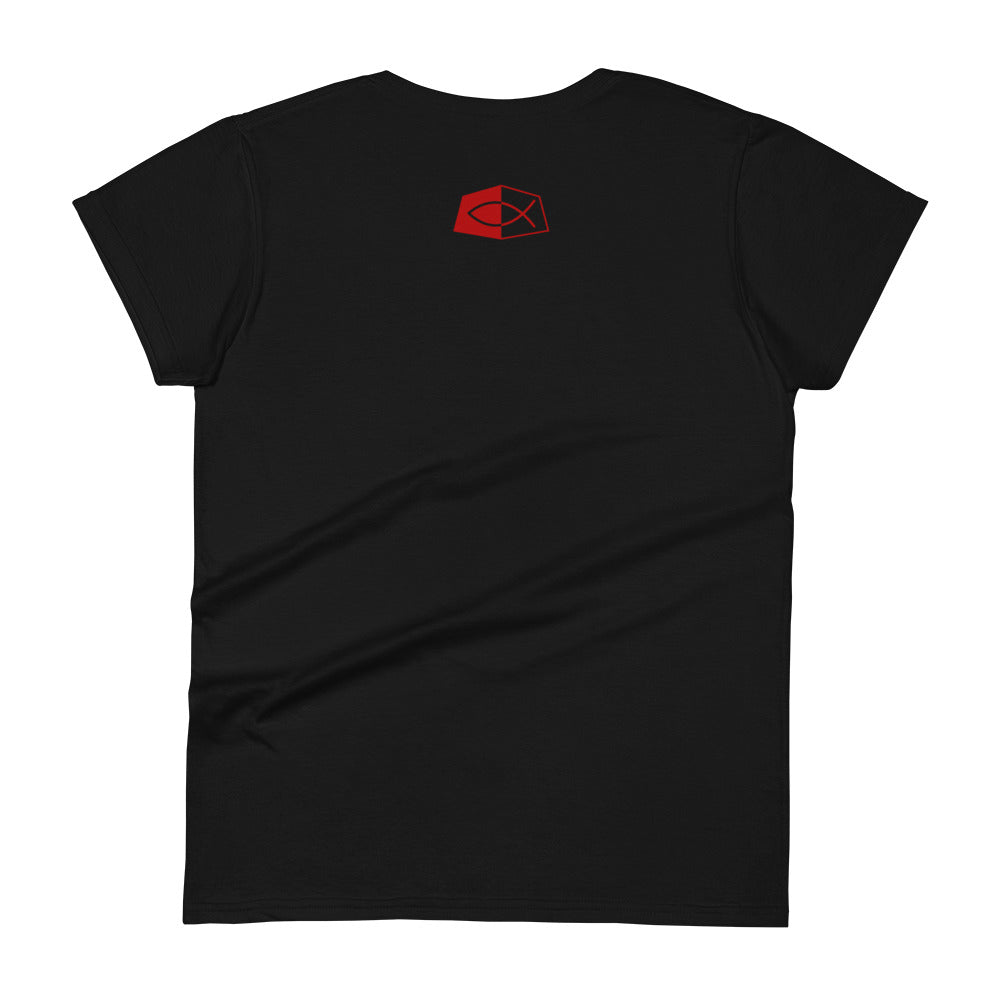 I LOVE GOD- Women's short sleeve fitted tee
