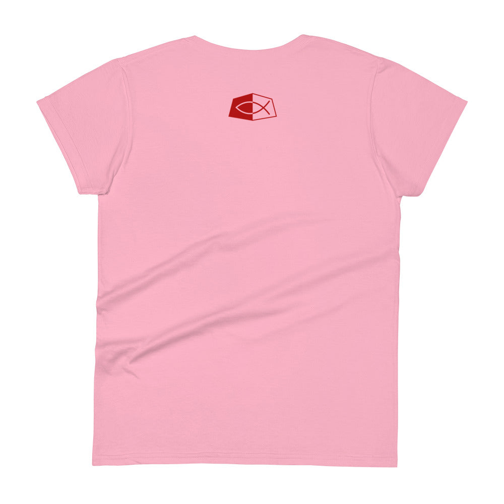 I LOVE GOD- Women's short sleeve fitted tee