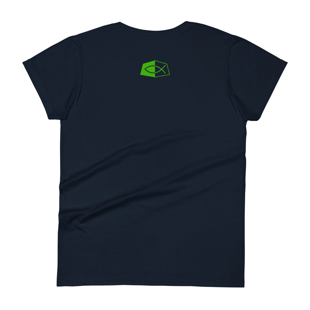 Jeseus is my Strength 2 Corinthians 12:9- Women's short sleeve fitted tee