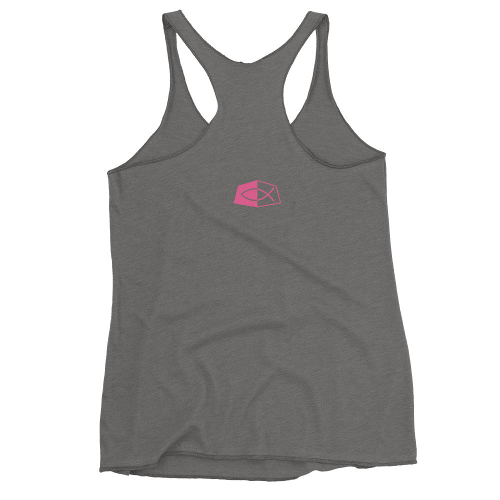 Jesus Is My Stregnth 2 Corinthians 12:9 - Women's Racerback Tank Top