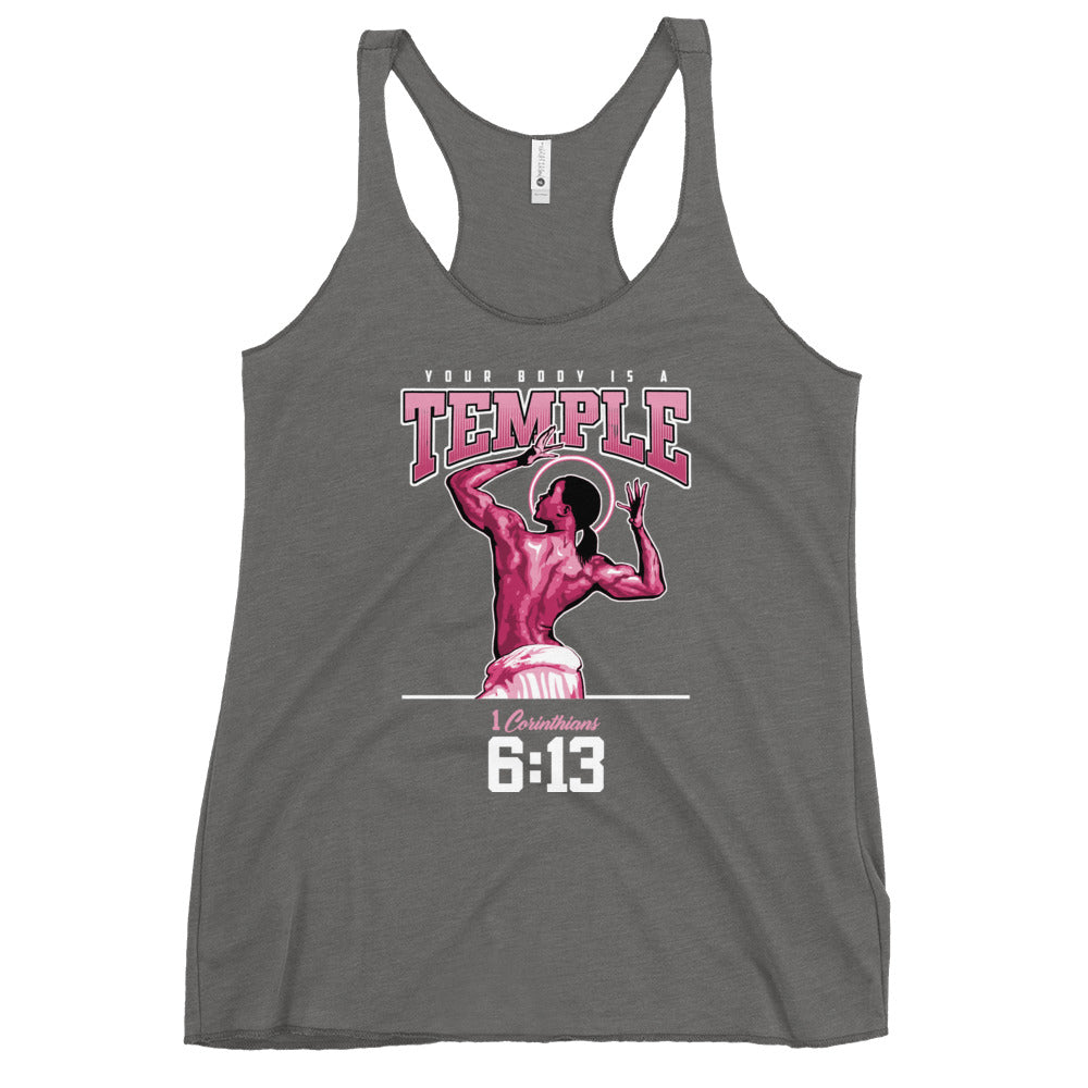 Temple 1 Corithians 6:13 - Women's Racerback Tank Top