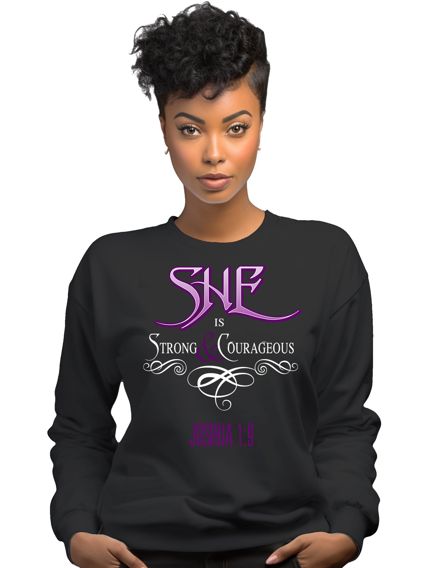 SHE    JOSHUA 1:9  - Women's Premium Unisex Sweatshirt