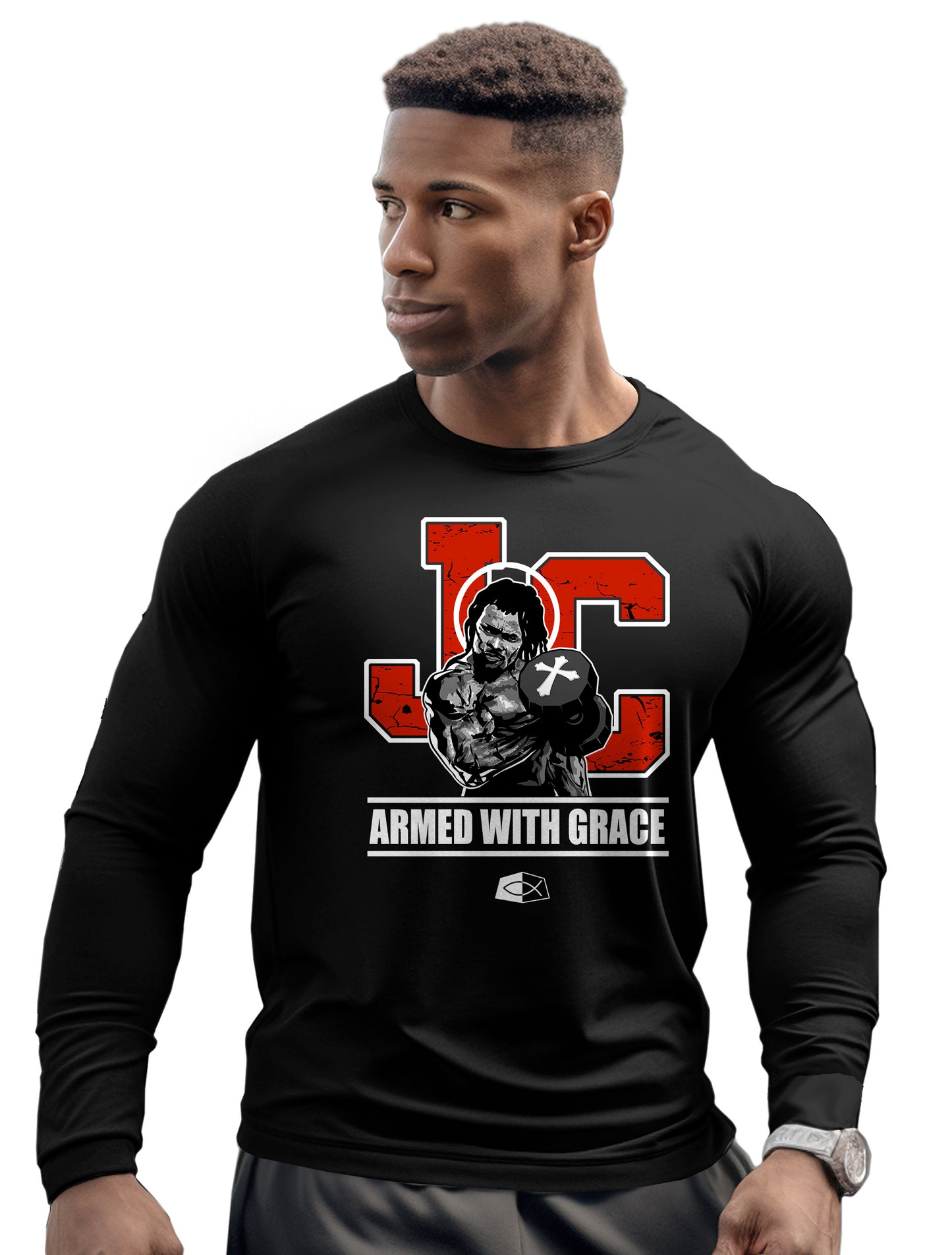 ARMED WITH GRACE - Men’s Long Sleeve Shirt