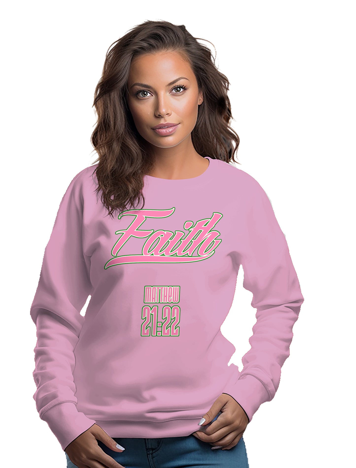 Faith Matthew 21:22- Women’s premium Unisex sweatshirt