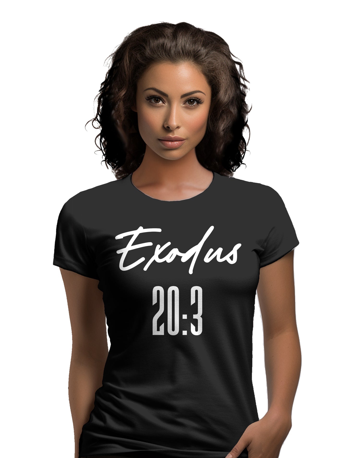 Exoodus 20:3- Women's short sleeve fitted tee