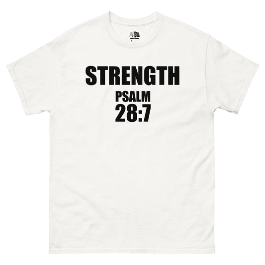 STRENGTH PSALM 28:7- Men's classic tee