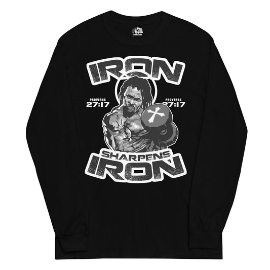 IRON SHARPENS IRON Proverbs 27:17 - Men’s Long Sleeve Shirt