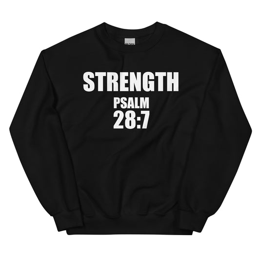 STRENGTH  PSALM 28:7- Men's premium sweatshirt