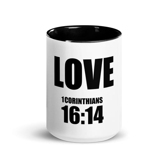 LOVE     1 Corinthians 16:14 - Ceramic mug
