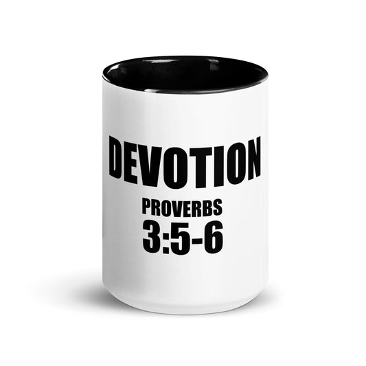 DEVOTION      PROVERBS 3:5-6 - Ceramic mug