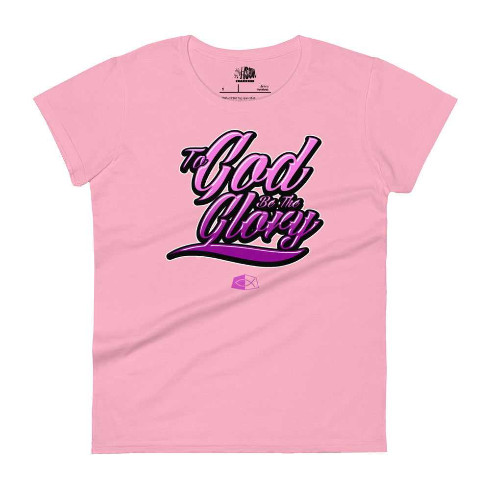 TO GOD BE THE GLORY - Women's short sleeve fitted tee