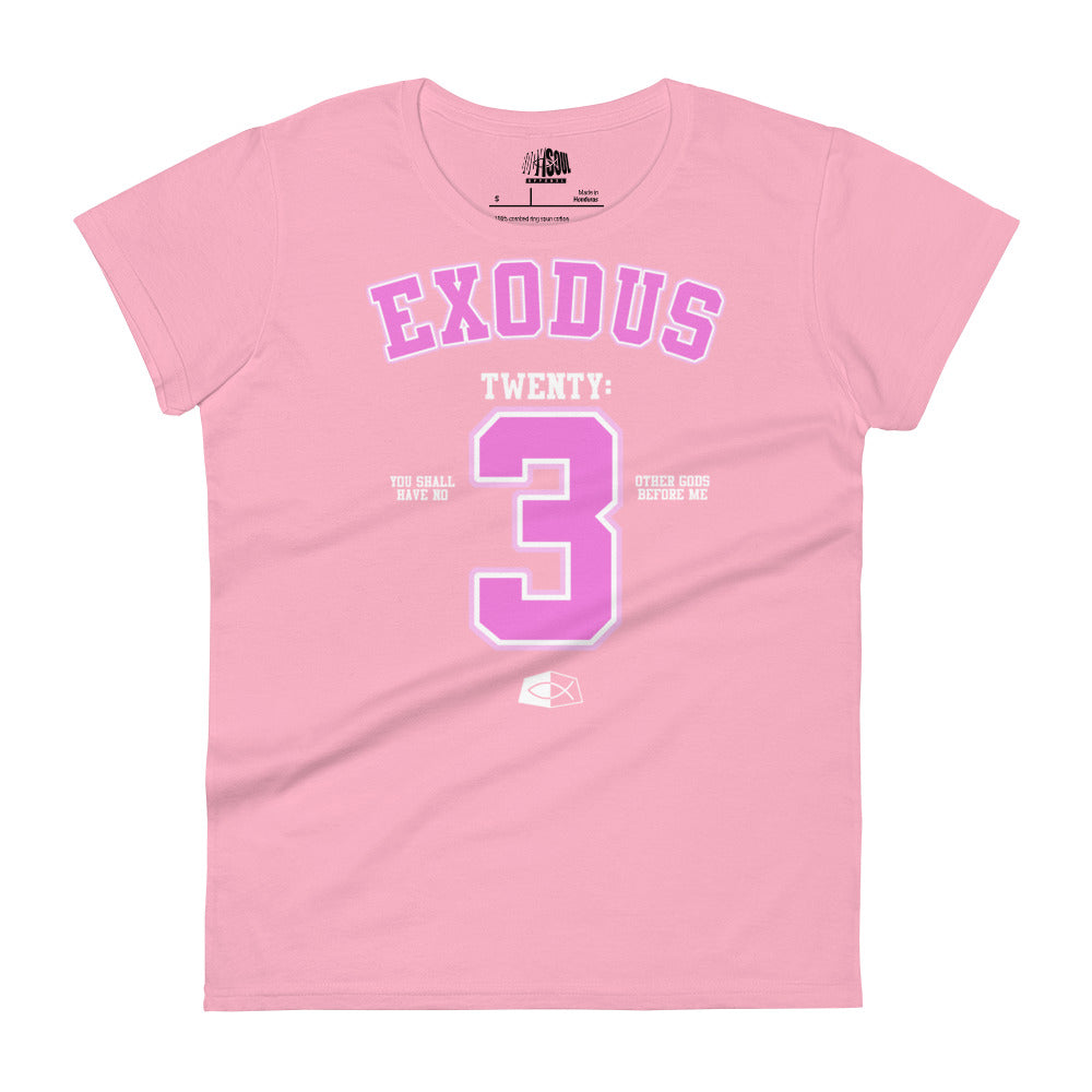 EXODUS 20:3 - Women's short sleeve fitted tee